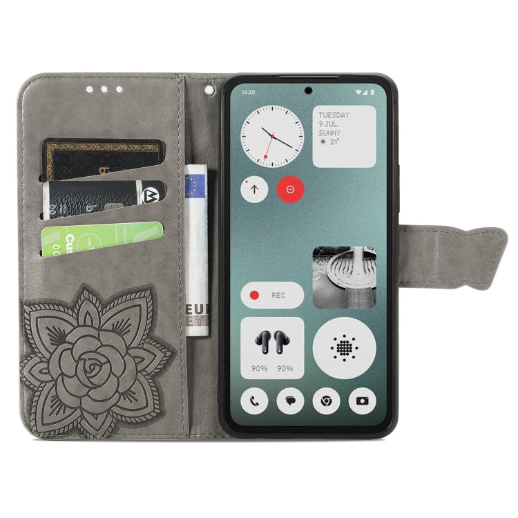 For Nothing CMF Phone 1 Butterfly Love Flower Embossed Leather Phone Case