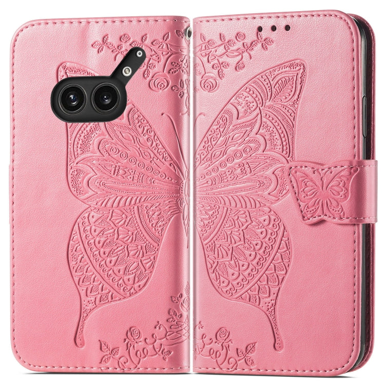 For Nothing Phone 2a Plus Butterfly Love Flower Embossed Leather Phone Case