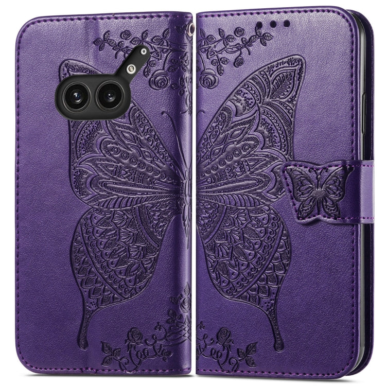 For Nothing Phone 2a Plus Butterfly Love Flower Embossed Leather Phone Case