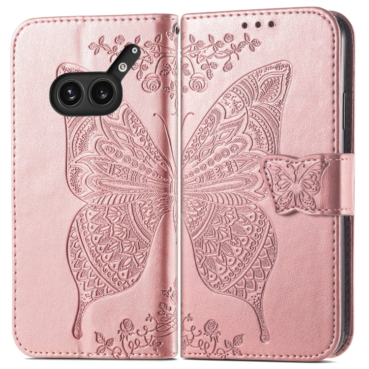 For Nothing Phone 2a Plus Butterfly Love Flower Embossed Leather Phone Case