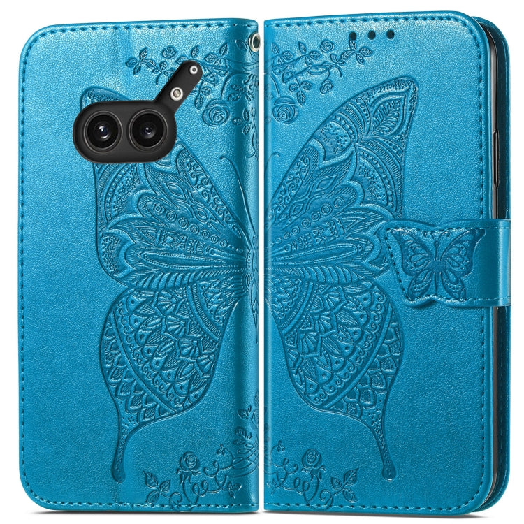 For Nothing Phone 2a Plus Butterfly Love Flower Embossed Leather Phone Case