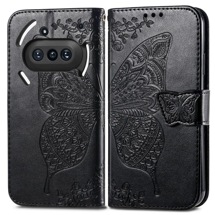 For Nothing Phone 3a Butterfly Love Flower Embossed Leather Phone Case