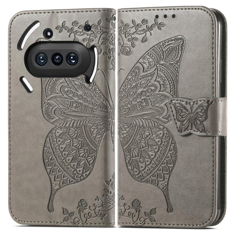 For Nothing Phone 3a Butterfly Love Flower Embossed Leather Phone Case