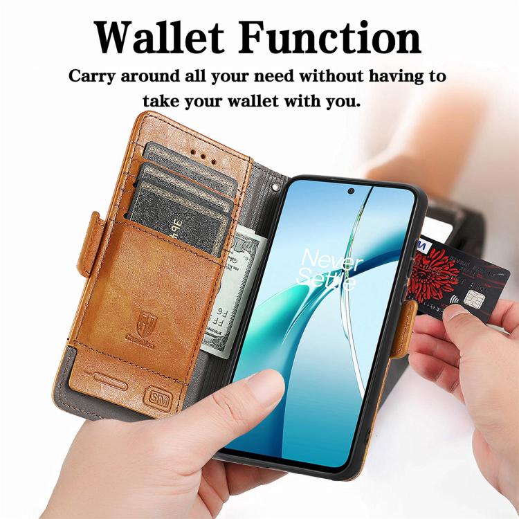 For Nothing Phone 3a CaseNeo Splicing Dual Magnetic Buckle Leather Phone Case