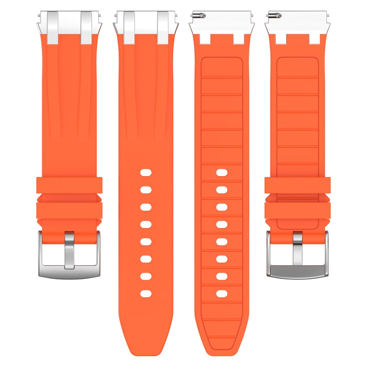 For Amazfit Active 20mm Quick Release Silver Buckle Royal Silicone Watch Band