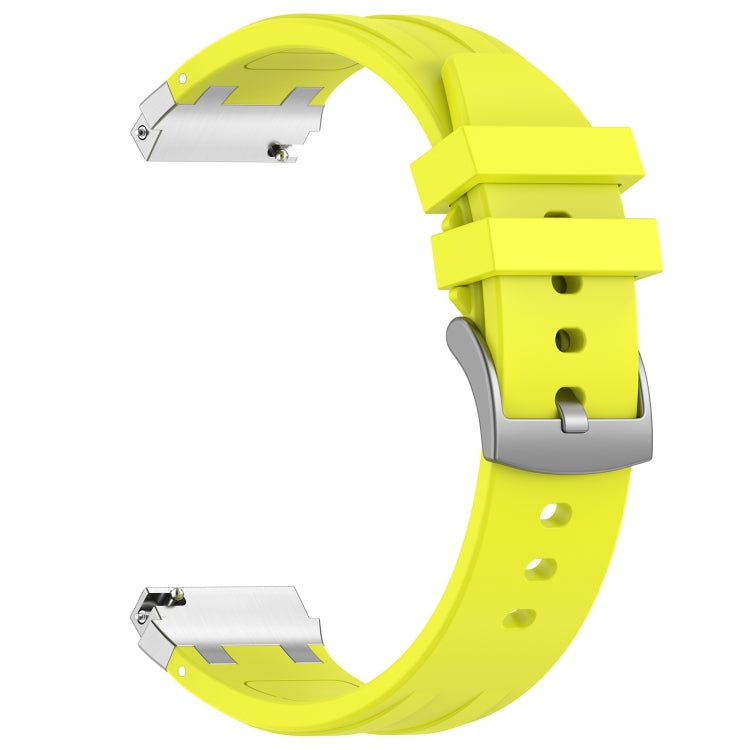 For Amazfit Active 20mm Quick Release Silver Buckle Royal Silicone Watch Band