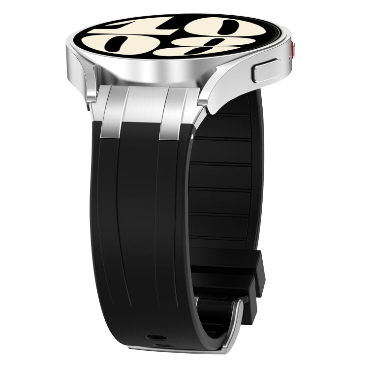 For Amazfit GTS 2 Mini 20mm Quick Release Silver Buckle Royal Silicone Watch Band