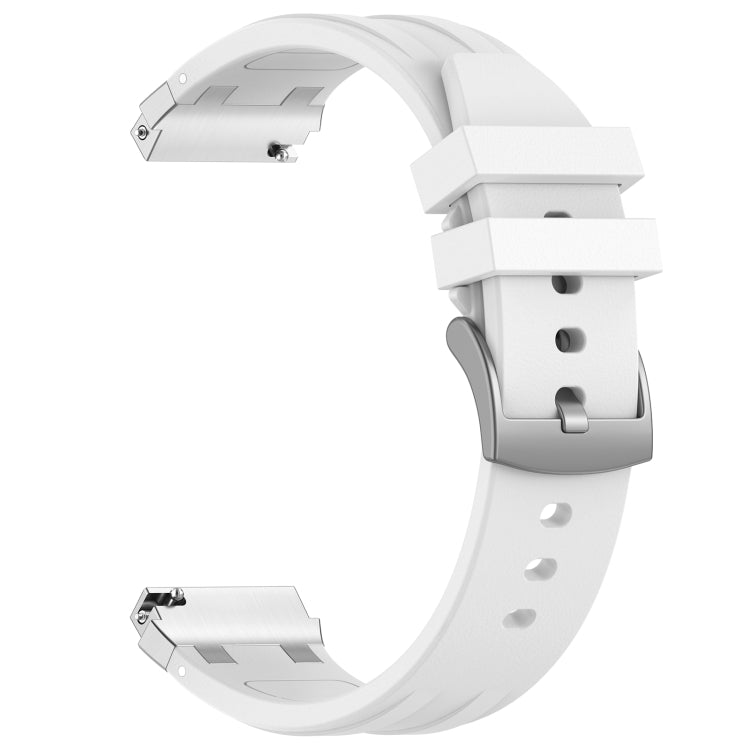 For Amazfit GTS 2 20mm Quick Release Silver Buckle Royal Silicone Watch Band