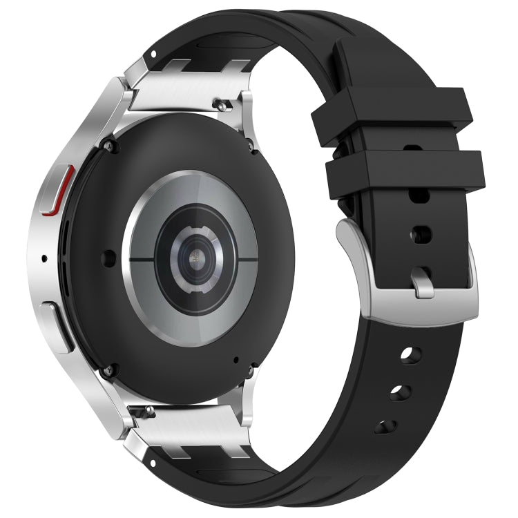 For Amazfit GTS 2 20mm Quick Release Silver Buckle Royal Silicone Watch Band