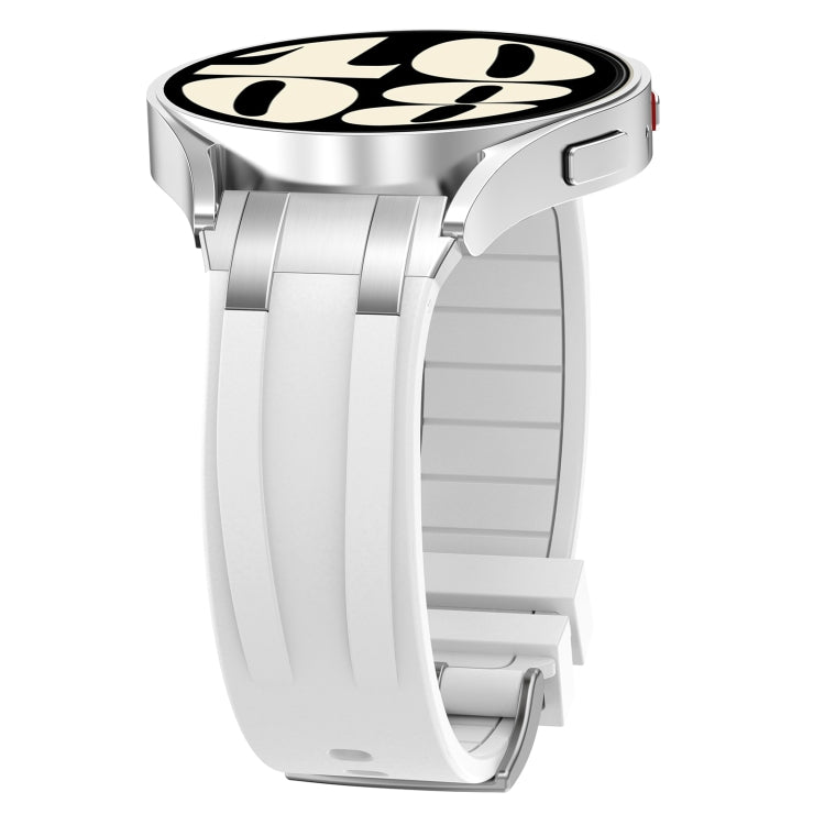 For Amazfit GTS 20mm Quick Release Silver Buckle Royal Silicone Watch Band