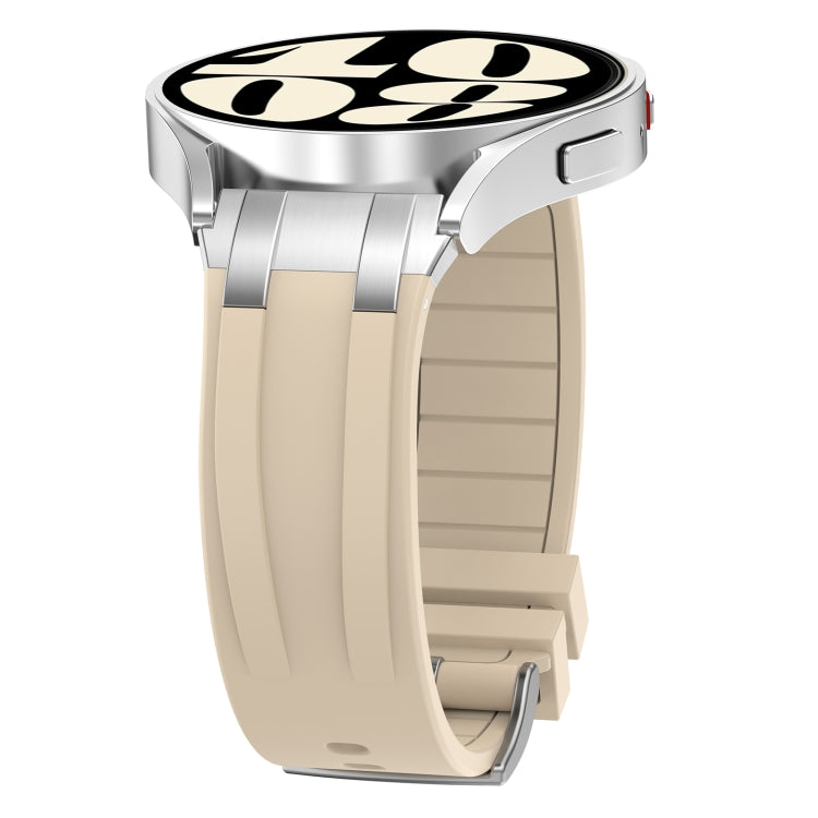 For Amazfit GTS 20mm Quick Release Silver Buckle Royal Silicone Watch Band