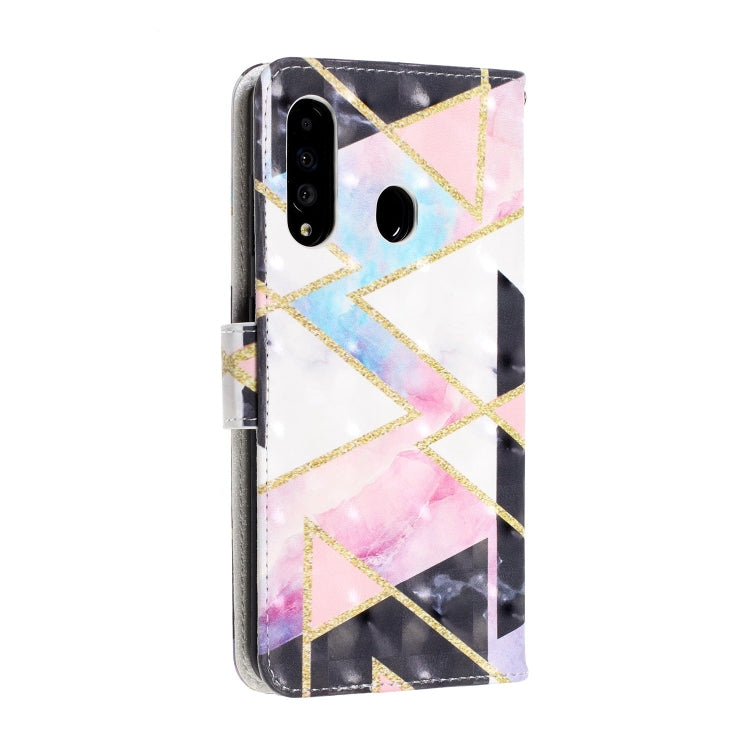 3D Visual Painting Left And Right Open Leather Case for Galaxy M30 , With Bracket & Card Slot & Wallet & Bracelet