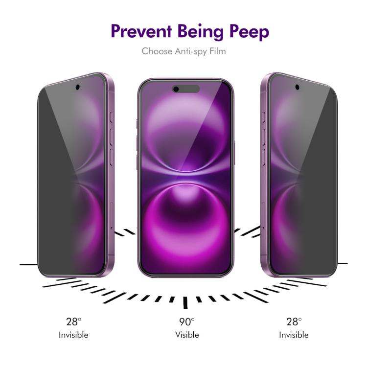 For iPhone Air 2pcs ENKAY Hat-Prince 28 Degree Anti-peeping Privacy Tempered Glass Film