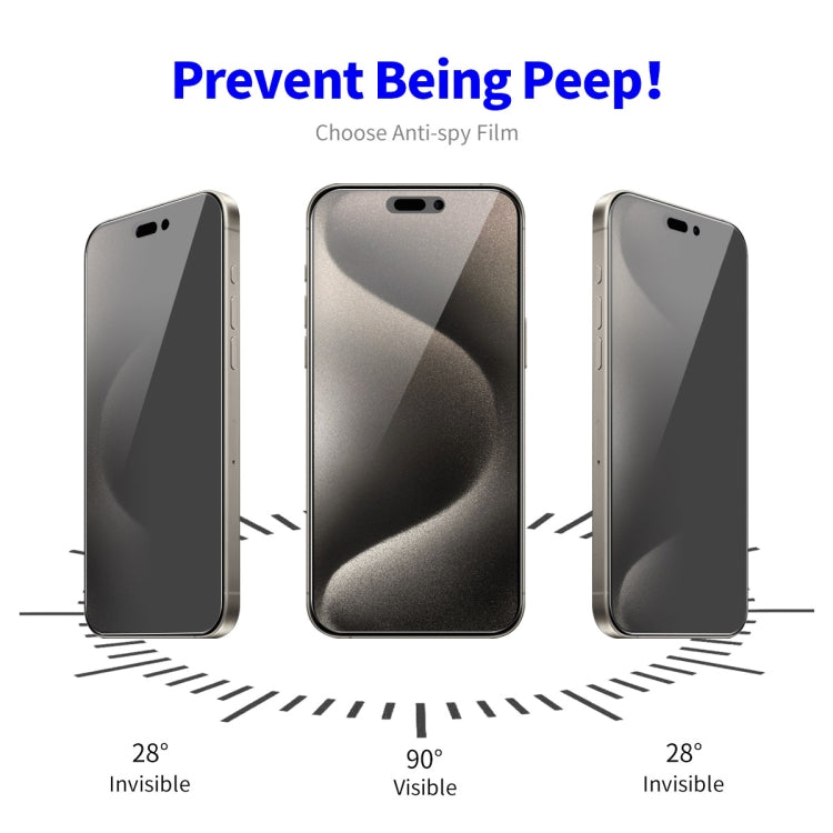 For iPhone 16 Pro Max 5pcs ENKAY Hat-Prince 28 Degree Anti-peeping Privacy Tempered Glass Film
