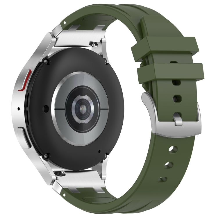 For Huawei Watch Ultimate 22mm Quick Release Silver Buckle Royal Silicone Watch Band