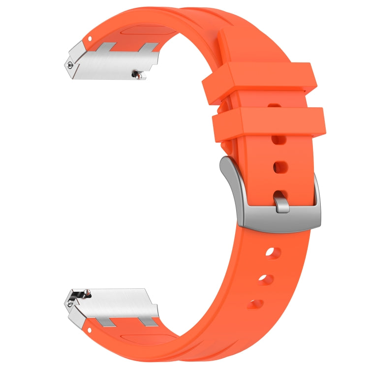 For Huawei Watch3 Pro 22mm Quick Release Silver Buckle Royal Silicone Watch Band