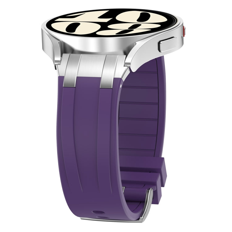 For Honor Watch 4 Pro 22mm Quick Release Silver Buckle Royal Silicone Watch Band