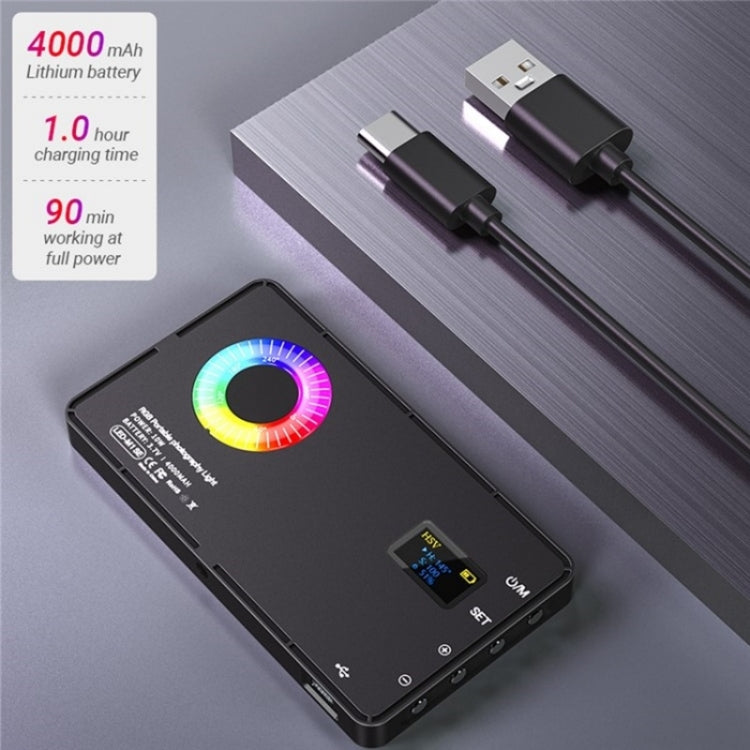 M1SE 12 Effects RGB Photography Lamp 0.96-inch TFT Screen Pocket Fill Light
