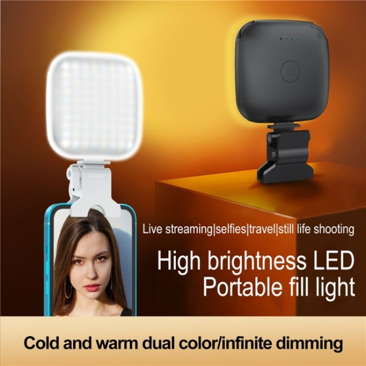 V15 Mini Clip-On Portable LED Fill Light Phone Laptop Video Conference Live Streaming Fill Lamp