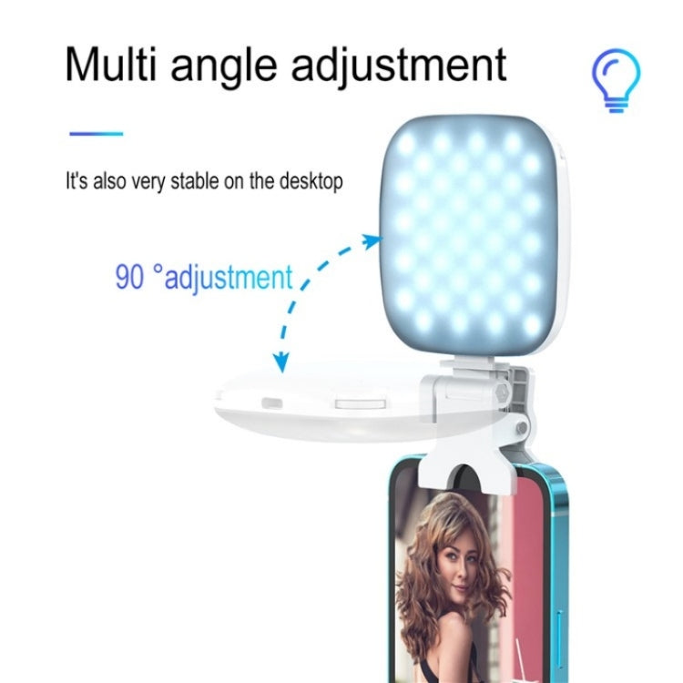 V15 Mini Clip-On Portable LED Fill Light Phone Laptop Video Conference Live Streaming Fill Lamp