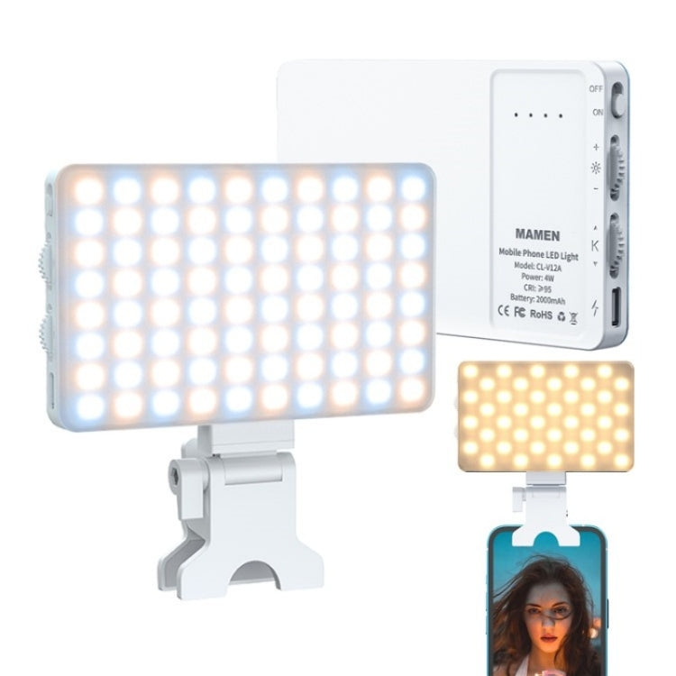 V12A Phone Laptop Video Conference Fill Lamp Portable Selfie Live Streaming LED Fill Light