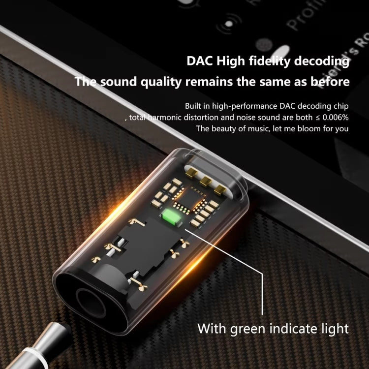 Type-C to 3.5mm Headphone Plug Conversion Adapter For iPhone 15 Audio DAC Decoding