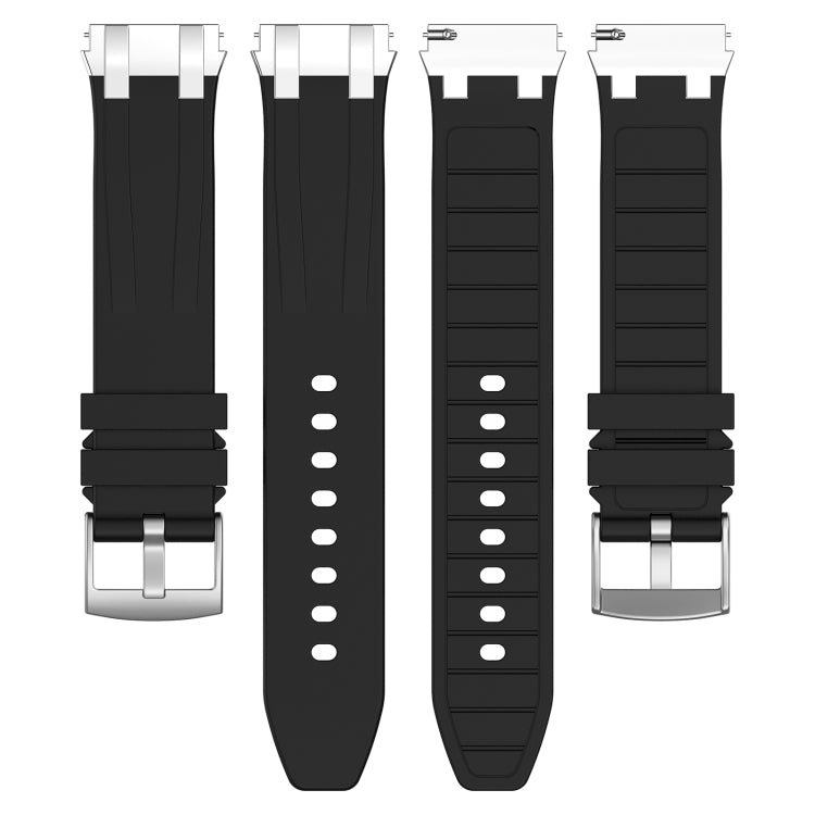 For Garmin Venu 2 22mm Quick Release Silver Buckle Royal Silicone Watch Band
