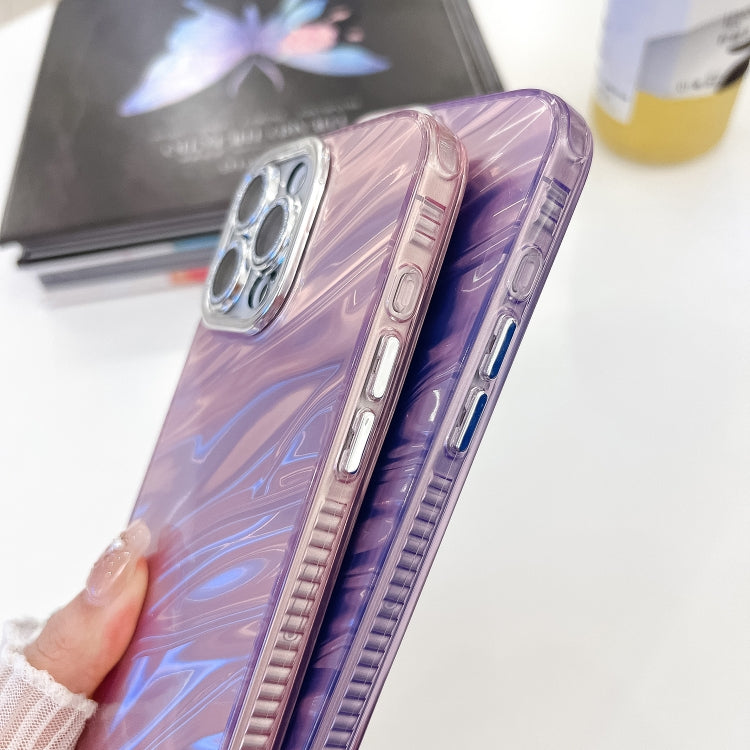 For iPhone 16 Plus Plating Glitter Texture Chain Wristband TPU Phone Case with Lens Film