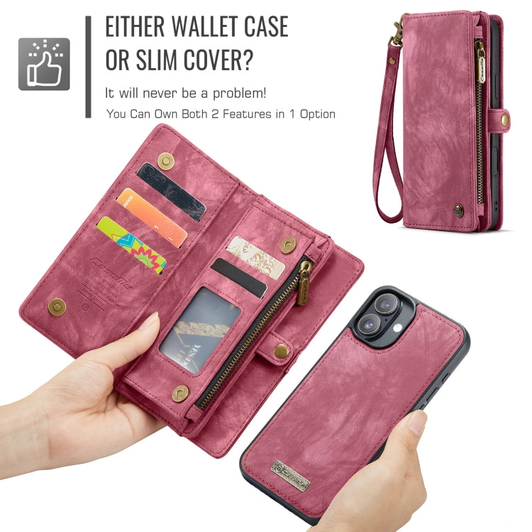 For iPhone 16 CaseMe 008 Detachable Multifunctional Leather Phone Case