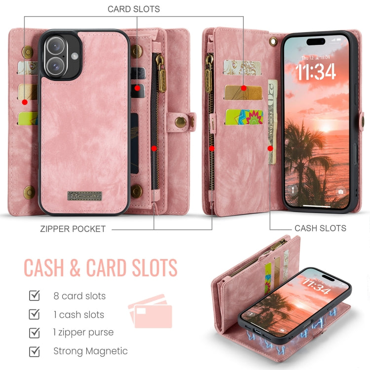 For iPhone 16 CaseMe 008 Detachable Multifunctional Leather Phone Case