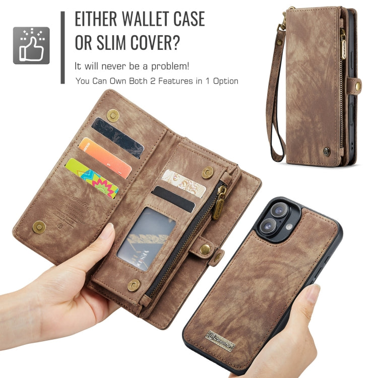 For iPhone 16 CaseMe 008 Detachable Multifunctional Leather Phone Case