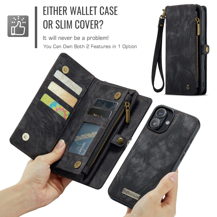 For iPhone 16 CaseMe 008 Detachable Multifunctional Leather Phone Case