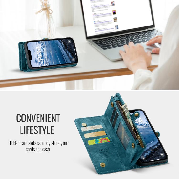 For iPhone 17e / 16e CaseMe 008 Detachable Multifunctional Leather Phone Case