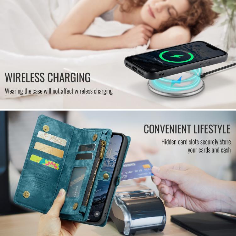 For iPhone 17e / 16e CaseMe 008 Detachable Multifunctional Leather Phone Case