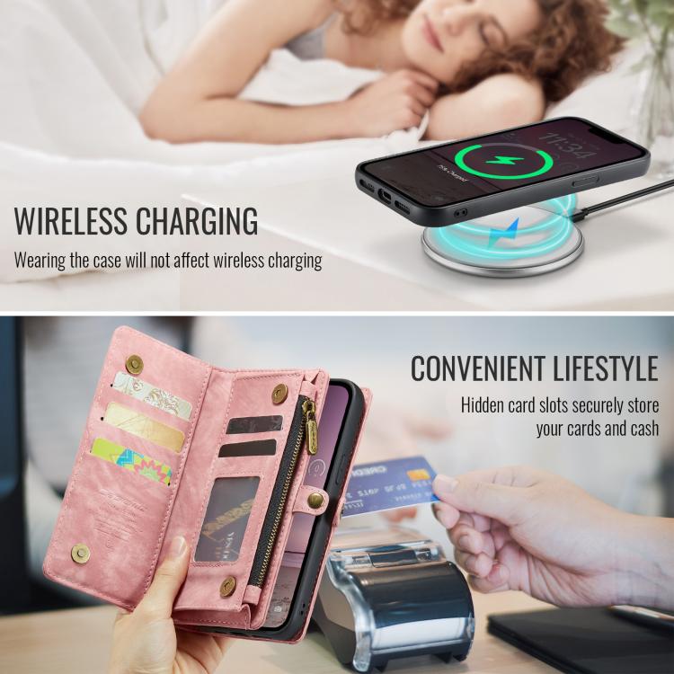 For iPhone 17e / 16e CaseMe 008 Detachable Multifunctional Leather Phone Case