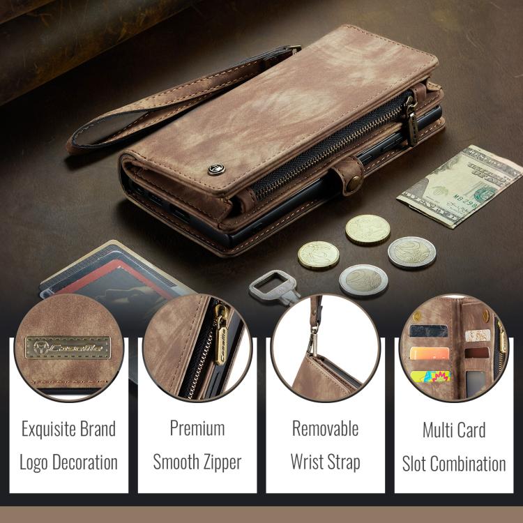 For iPhone 17e / 16e CaseMe 008 Detachable Multifunctional Leather Phone Case
