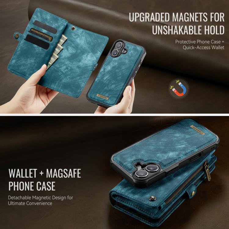 For iPhone 17 CaseMe 008 Detachable Multifunctional Leather Phone Case