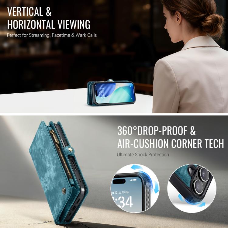 For iPhone 17 CaseMe 008 Detachable Multifunctional Leather Phone Case