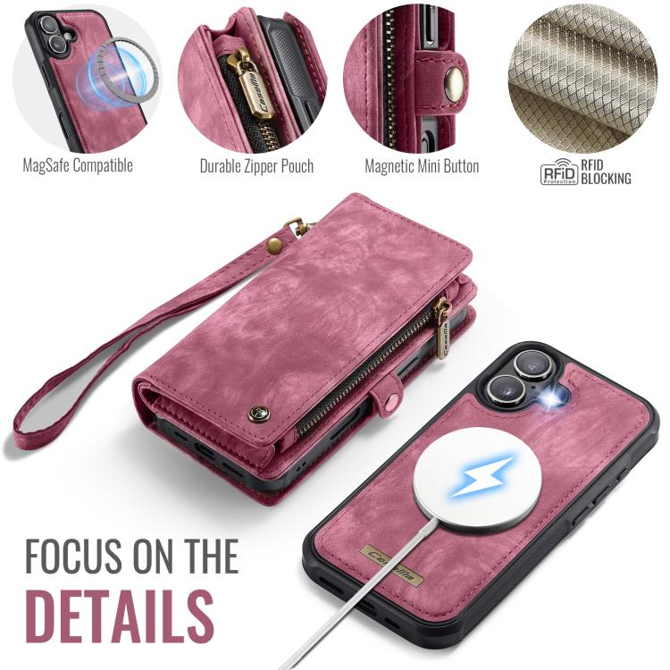 For iPhone 17 CaseMe 008 Detachable Multifunctional Leather Phone Case