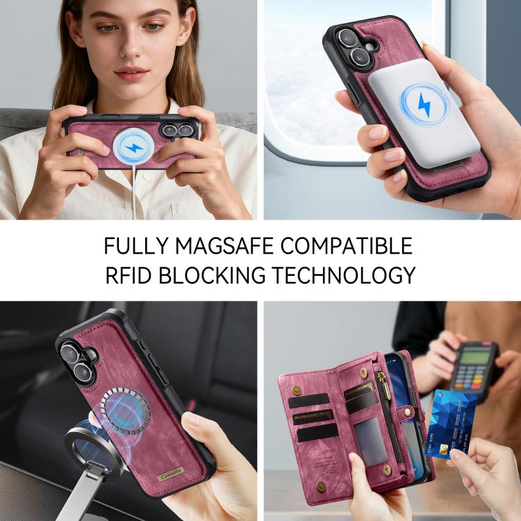 For iPhone 17 CaseMe 008 Detachable Multifunctional Leather Phone Case