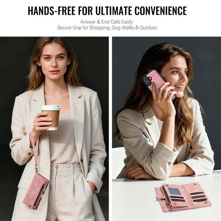 For iPhone 17 CaseMe 008 Detachable Multifunctional Leather Phone Case