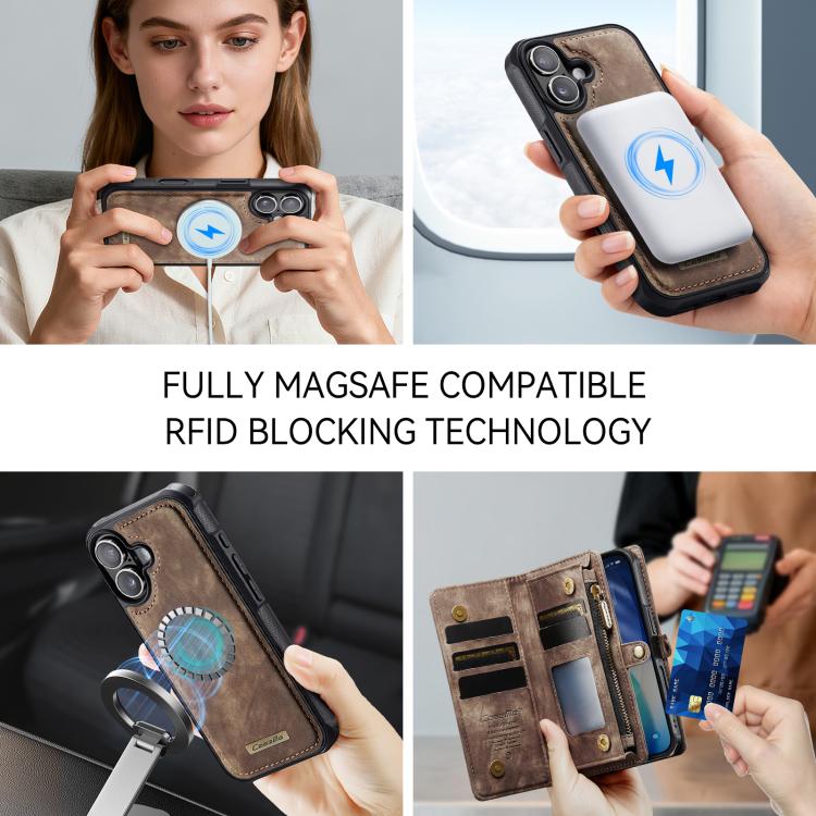 For iPhone 17 CaseMe 008 Detachable Multifunctional Leather Phone Case