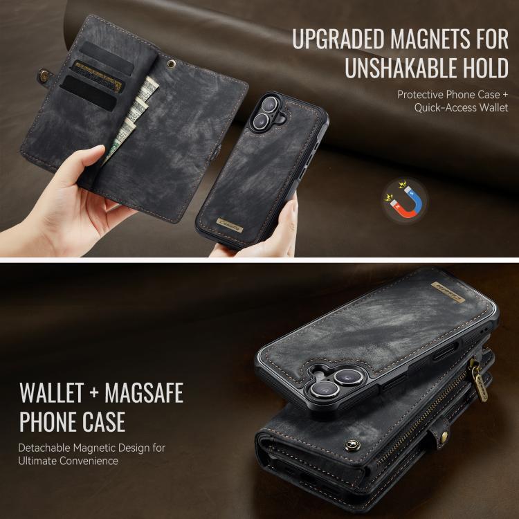 For iPhone 17 CaseMe 008 Detachable Multifunctional Leather Phone Case