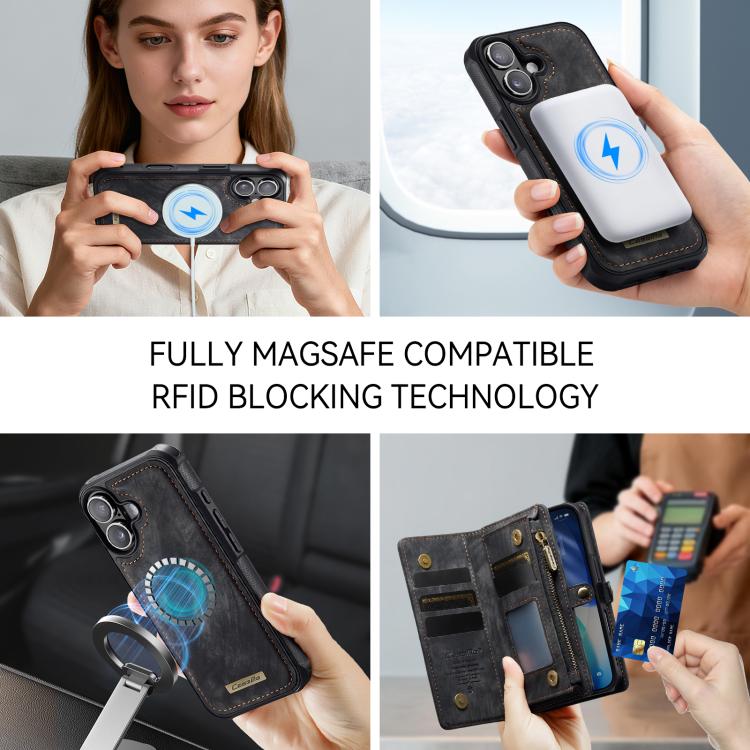 For iPhone 17 CaseMe 008 Detachable Multifunctional Leather Phone Case