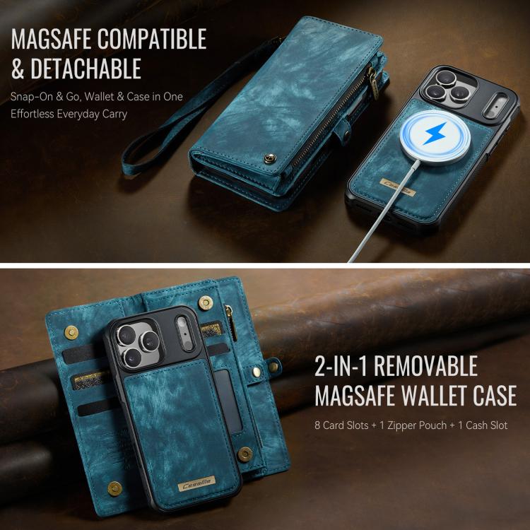 For iPhone 17 Pro CaseMe 008 Detachable Multifunctional Leather Phone Case