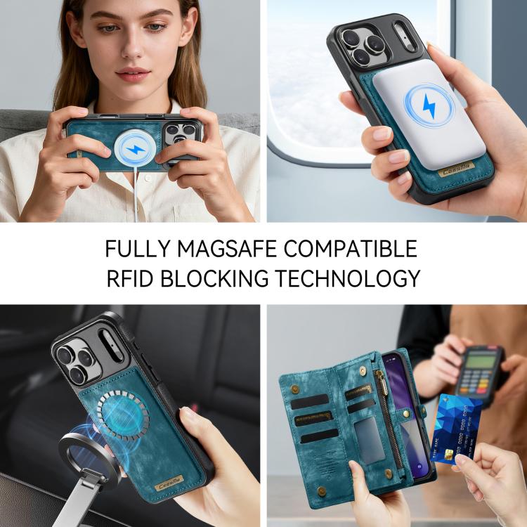 For iPhone 17 Pro CaseMe 008 Detachable Multifunctional Leather Phone Case