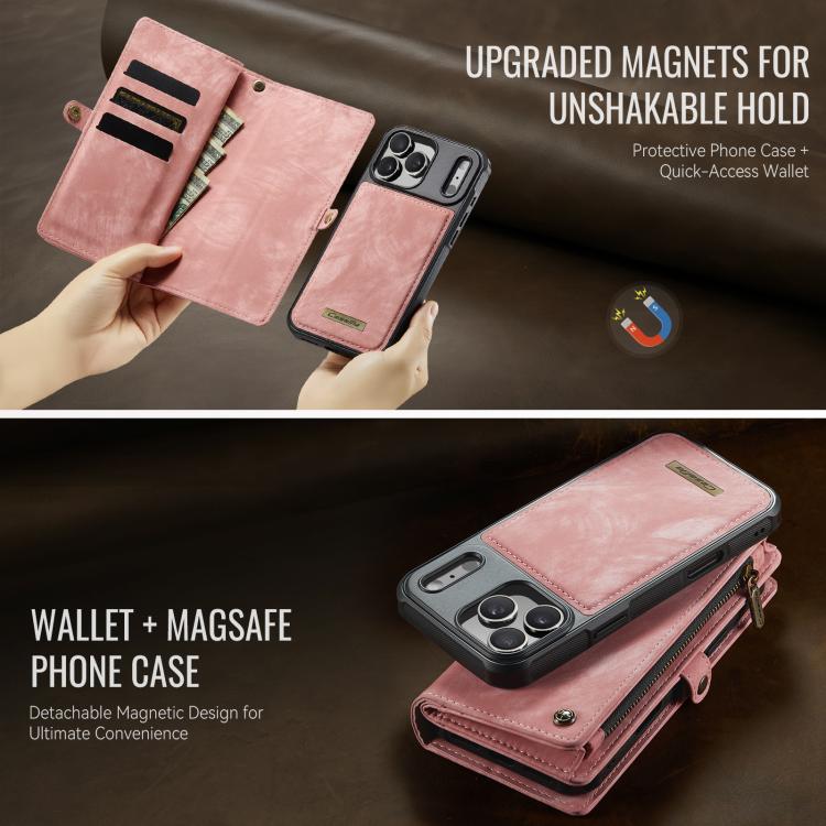 For iPhone 17 Pro CaseMe 008 Detachable Multifunctional Leather Phone Case