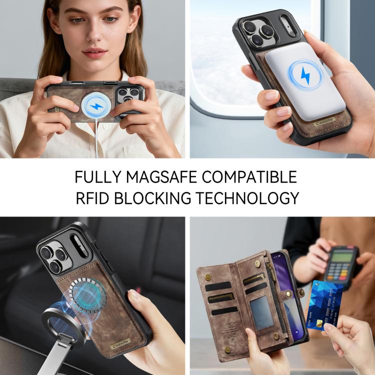 For iPhone 17 Pro CaseMe 008 Detachable Multifunctional Leather Phone Case