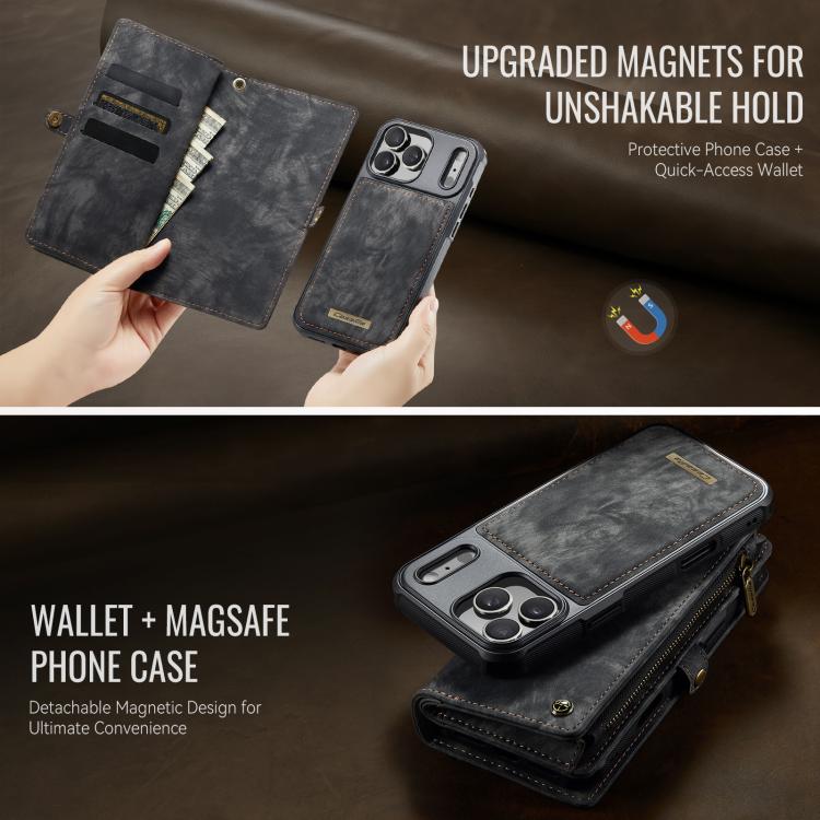 For iPhone 17 Pro CaseMe 008 Detachable Multifunctional Leather Phone Case