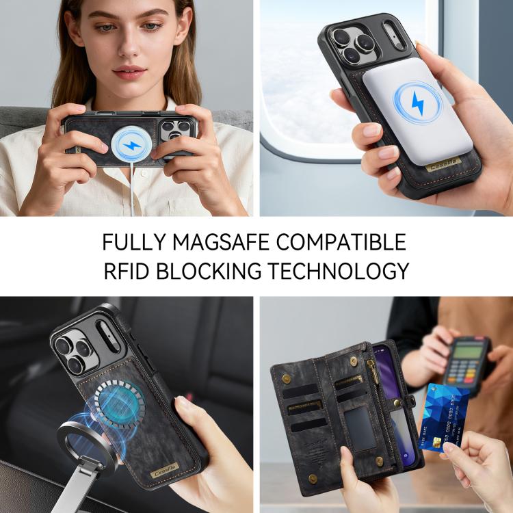 For iPhone 17 Pro CaseMe 008 Detachable Multifunctional Leather Phone Case